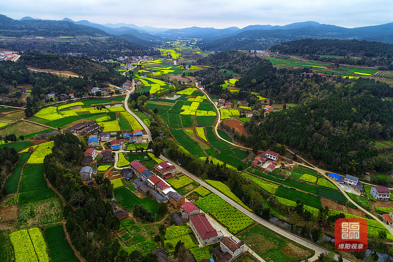 空中鳥(niǎo)瞰梓潼縣寶石鄉(xiāng)閣樓村.jpg